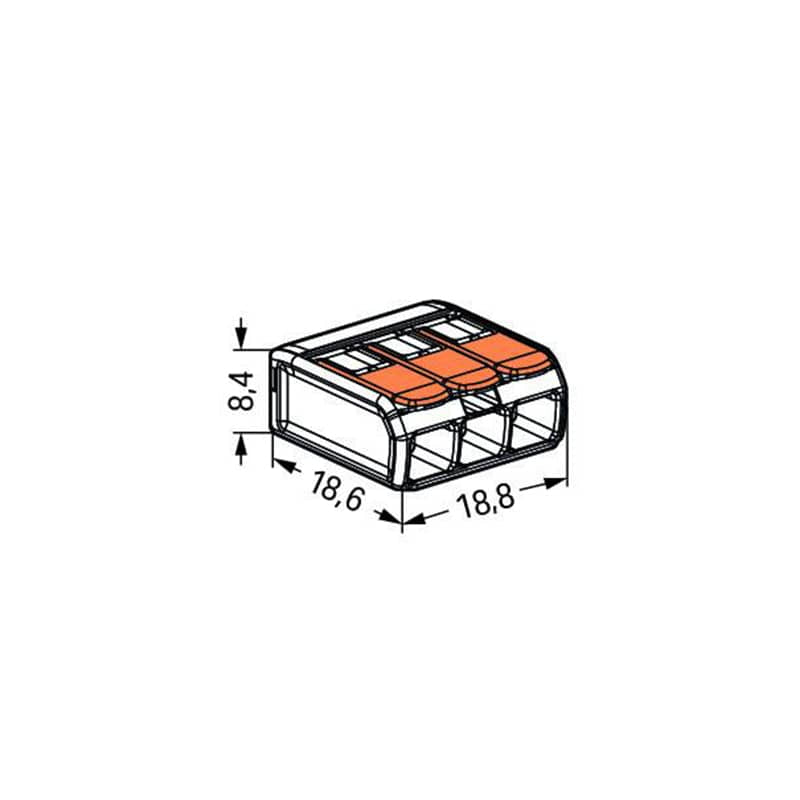 Lechpol CLEME WAGO SLIM MYF 3X4MM2 SET 50 BUC