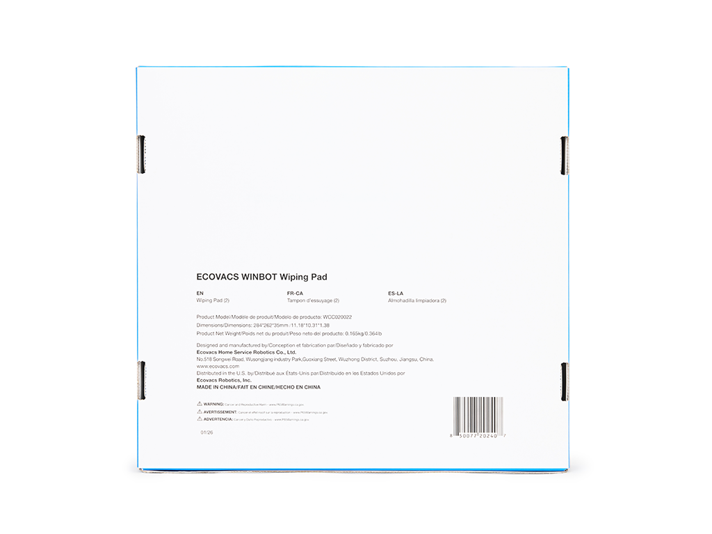 Set 2 rezerve din microfibra cu suport Ecovacscompatibil WINBOT W3 Family
