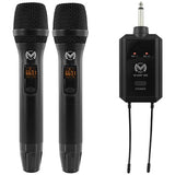 Mac Mah Set 2 Microfoane Wireless UHF Mac Mah W UHF 200 M, 2 Canale, 660-690 MHz, Receptor Plug-in, 80 m, Reincarcabil