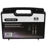 Mac Mah Set 2 Microfoane Wireless UHF Mac Mah W UHF 200 M, 2 Canale, 660-690 MHz, Receptor Plug-in, 80 m, Reincarcabil