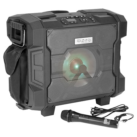 Ibiza Sound Boxă portabilă PA Ibiza Sound 10” IPX4, 300W, Bluetooth/NFC, FM, USB, intrare microfon/chitară, powerbank, UHF mic
