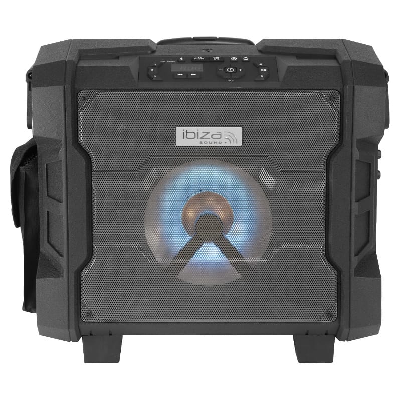 Ibiza Sound Boxă portabilă PA Ibiza Sound 10” IPX4, 300W, Bluetooth/NFC, FM, USB, intrare microfon/chitară, powerbank, UHF mic