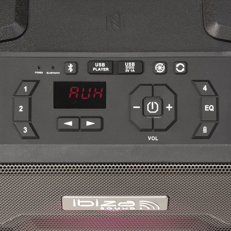 Ibiza Sound Boxă portabilă PA Ibiza Sound 10” IPX4, 300W, Bluetooth/NFC, FM, USB, intrare microfon/chitară, powerbank, UHF mic