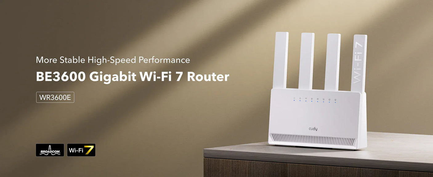 Router CUDY WR3600E | WiFi 7, 3600 Mbps, Dual-Band, Negru