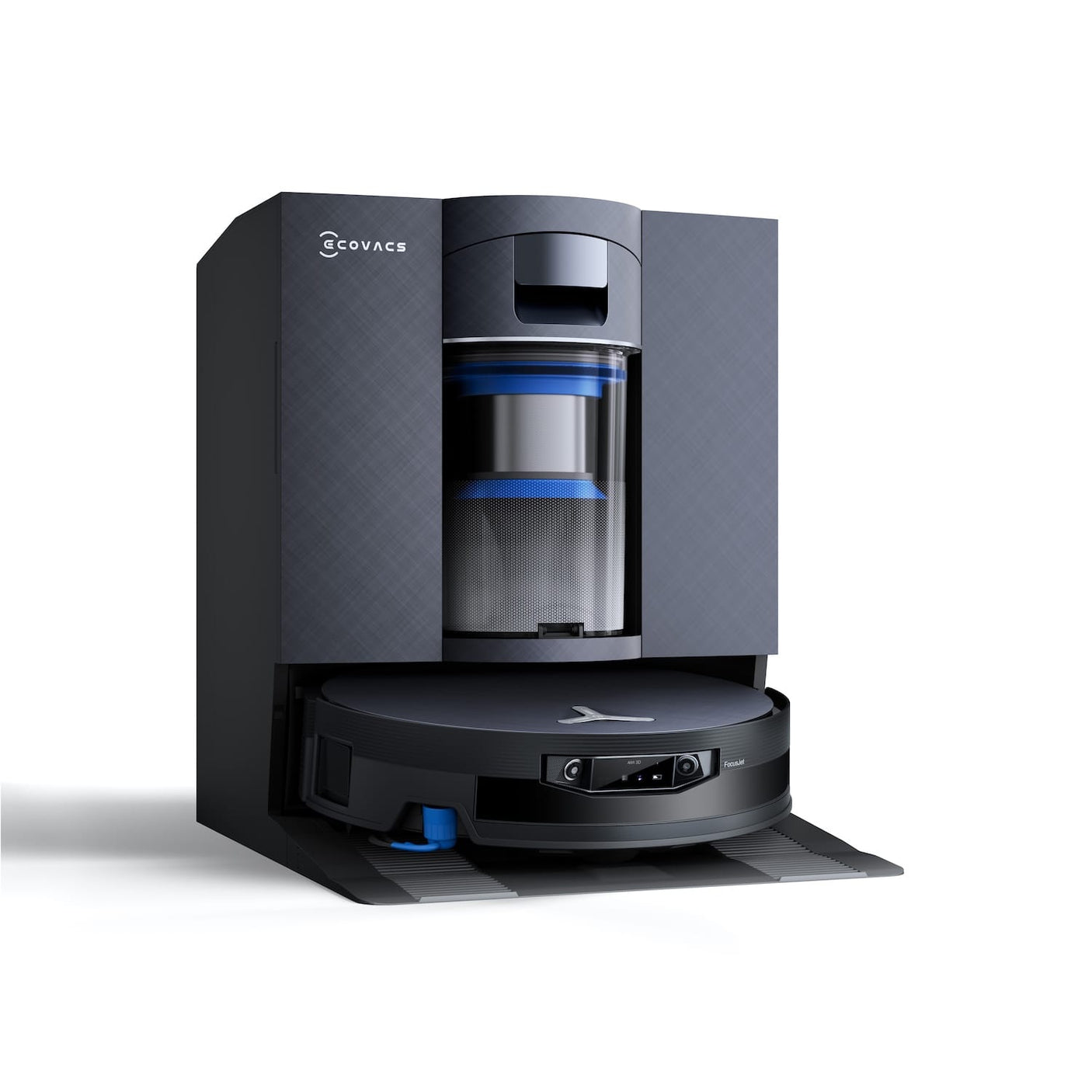 Ecovacs Aspirator robot Aspirator robot DEEBOT X12 OmniCyclone Ecovacs, putere aspirare 22000Pa + BLAST, OZMO Roller 3.0, FocusJet Stain Spray System, TruEdge 3.0, AIVI 3D 4.0, Adaptive 4Wheel Climbing System, control aplicatie, incarcare 2.25h, baterie Li-Ion 4000mAh