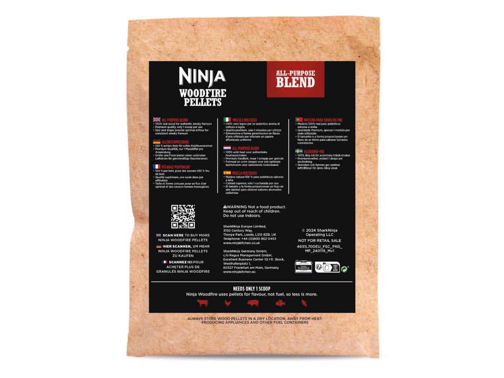 NINJA Peleti amestec universal Ninja Woodfire 900gSursa alimentare: electric