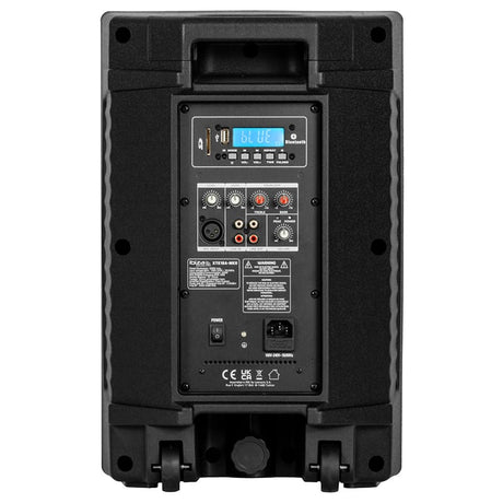 V-Tac Boxă activă V-Tac 10” 150W RMS, Bluetooth TWS, player MP3 USB/SD, intrări microfon/linie, roți și mâner transport