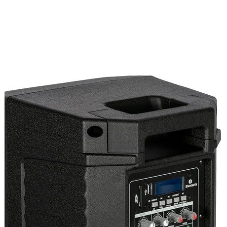 V-Tac Boxă activă V-Tac 10” 150W RMS, Bluetooth TWS, player MP3 USB/SD, intrări microfon/linie, roți și mâner transport