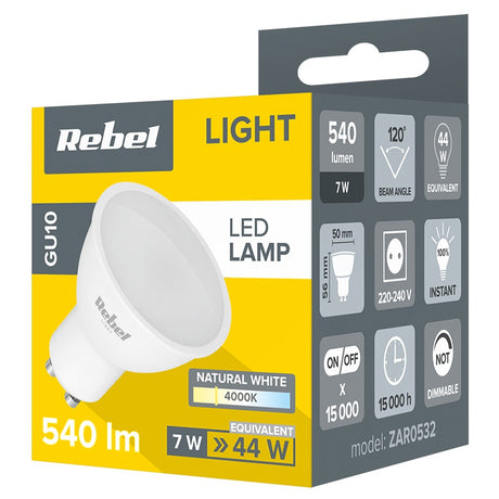Rebel BEC LED GU10 7W 4000K 230V REBEL