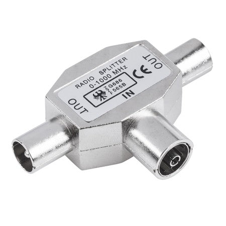 Lechpol Accesorii metalice Splitter TV Lechpol ZLA0363 | Metal, 1 Mama - 2 Tata, Coaxial