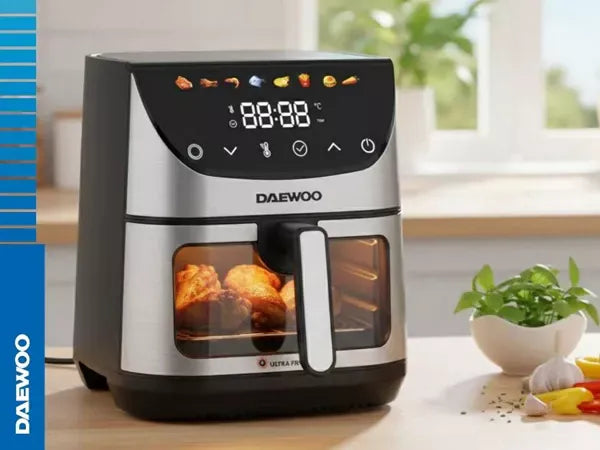 Daewoo Air Fryer Friteuza Daewoo SDA DAF1600IX | 6.5L, 1600W, 8 Programe, 80-200°C