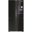 HAIER Side by side Cube Haier, 586 l, Total No Frost, Big Touch Display, Web browser, Switch zone, My Smart Home, Super Cooling, Super Freezing, My food Locator, My Inventory system, Clasa F, H 190 cm, Negru