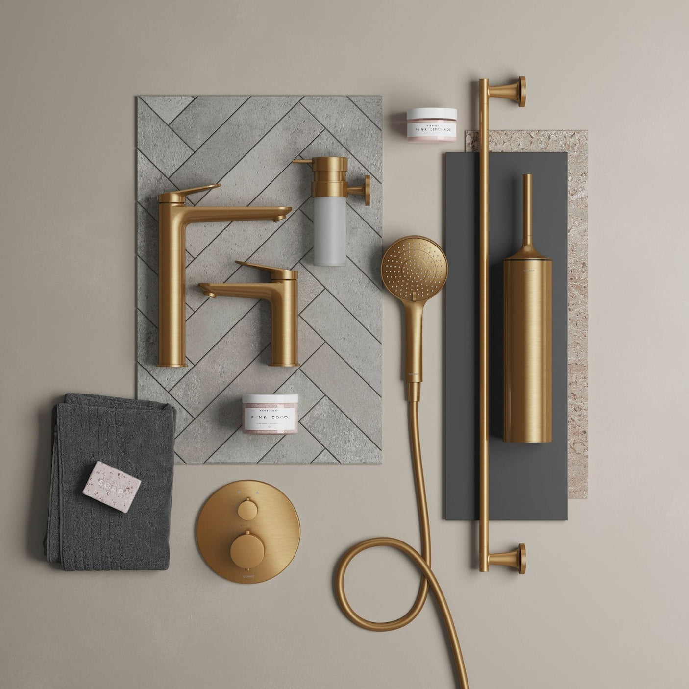 Duravit Suport cu pahar Duravit, Soap dispenser Starck T, brushed bronze incl. white frosted glass, montare pe perete, fixare ascunsa, metal/sticla, bronz mat