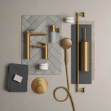 Duravit Suport cu pahar Duravit, Soap dispenser Starck T, brushed bronze incl. white frosted glass, montare pe perete, fixare ascunsa, metal/sticla, bronz mat