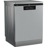 Masina de spalat vase FS Beko, 15 seturi, 6 programe, Clasa D, HygieneIntense, display, Pearl Inox