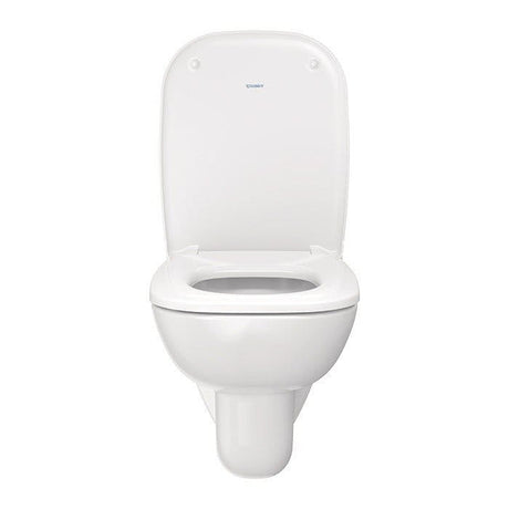 Duravit Vas wc + capac Duravit, Toilet wall mounted D-Code seat and cover, hinges s/steel, suspendat, evacuare orizontala, cu capac (0067310000), alb