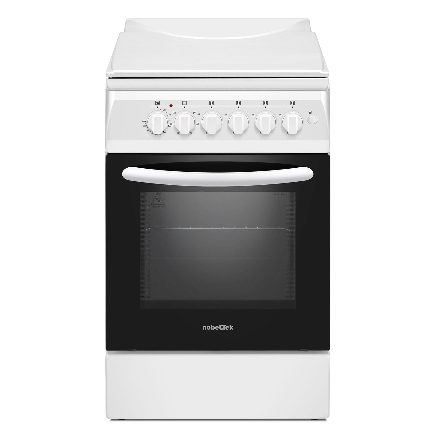 NobeLTek Cooking Aragaz Aragaz Nobeltek NLT 5604A/E1 | 50x60cm, Gaz + Electric, Ventilator, Alb, 50x60x85cm