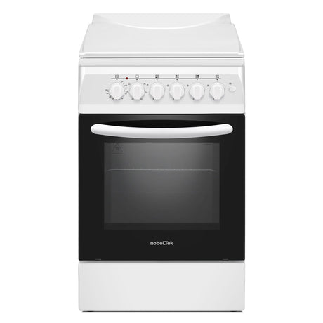 NobeLTek Cooking Aragaz Aragaz Nobeltek NLT 5604A/E1 | 50x60cm, Gaz + Electric, Ventilator, Alb, 50x60x85cm