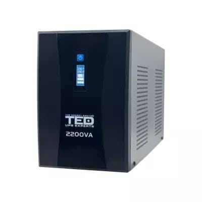 PC-Doc.ro Stabilizator tensiune UPS TED Electric DZ088402 | 2200VA, 1200W, Line Interactive, AVR, 3 prize Schuko