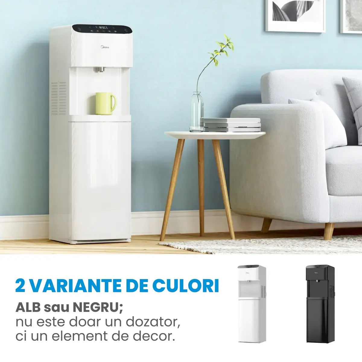 Midea Dozator apa Dozator Apa Midea JL2240S-B | Conectare Retea, Filtre PAC & UF+C, 4-92°C, 420W