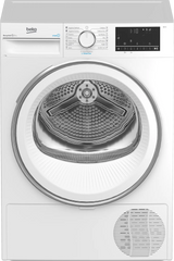 BEKO Uscator de rufe cu pompa de caldura Beko, 7 kg, Clasa C, 15 programe, motor ProSmartInverter, display, SteamCure, OptiSense, Alb
