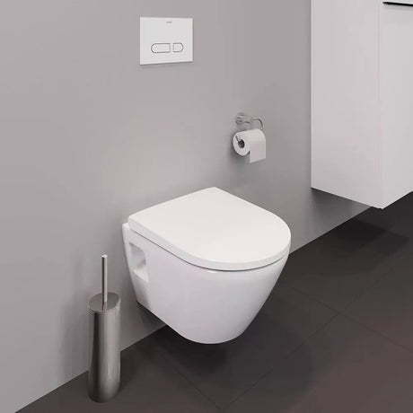 Duravit Vas wc Duravit, Toilet wm compact 480 mm D-Neo, white, rimless, wd-model, suspendat, evacuare orizontala, fara capac (0021610000, 0021690000), alb