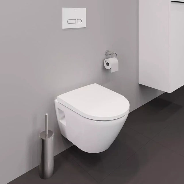 Duravit Vas wc Duravit, Toilet wm compact 480 mm D-Neo, white, rimless, wd-model, suspendat, evacuare orizontala, fara capac (0021610000, 0021690000), alb