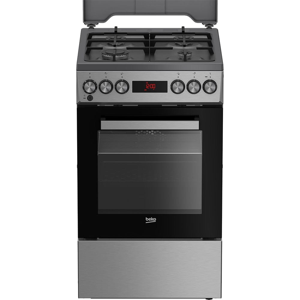 Beko Aragaz Aragaz Beko FSM52331TXDSN | 4 Arzatoare, Cuptor Electric, 8 Functii, Gatire Abur, Grill, 50x60x85cm