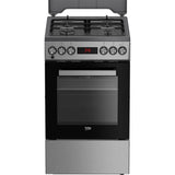 Beko Aragaz Aragaz Beko FSM52331TXDSN | 4 Arzatoare, Cuptor Electric, 8 Functii, Gatire Abur, Grill, 50x60x85cm