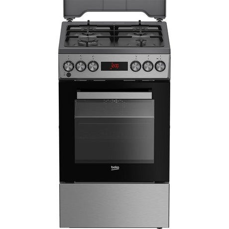 Beko Aragaz Aragaz Beko FSM52331TXDSN | 4 Arzatoare, Cuptor Electric, 8 Functii, Gatire Abur, Grill, 50x60x85cm