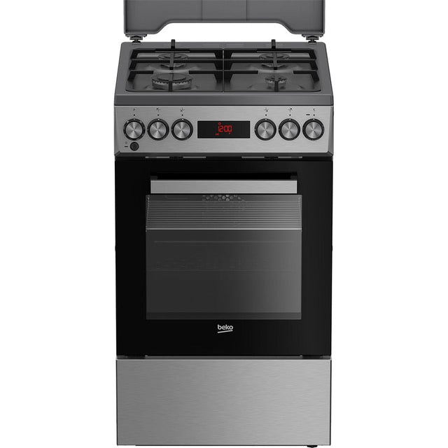 Beko Aragaz Aragaz Beko FSM52331TXDSN | 4 Arzatoare, Cuptor Electric, 8 Functii, Gatire Abur, Grill, 50x60x85cm