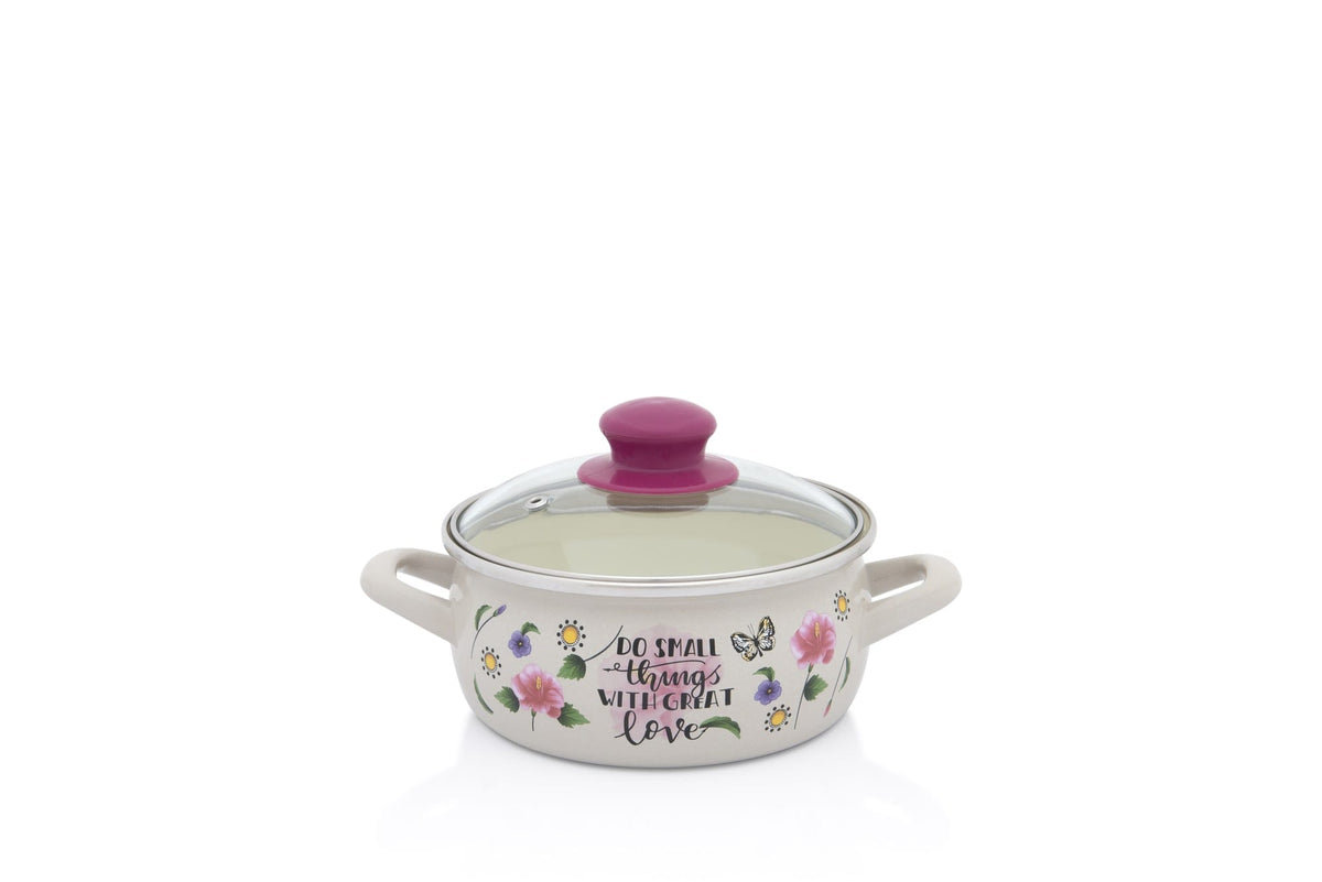 Metalac Cratita Cratita Metalac 380512 | 1.5L, 16cm, Capac Inclus, Otel Emailat
