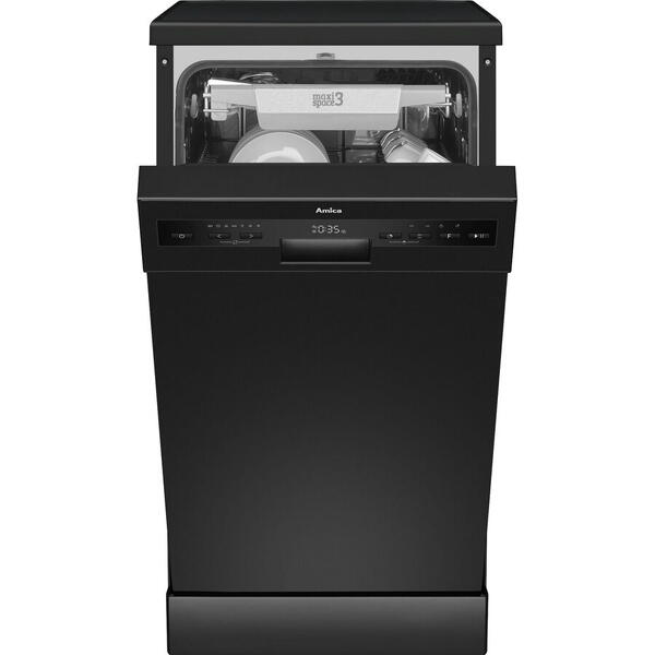 Masina de spalat vase Amica DFM46C8EOiBH | 45cm, 10 Seturi, Clasa C, Inverter, Negru