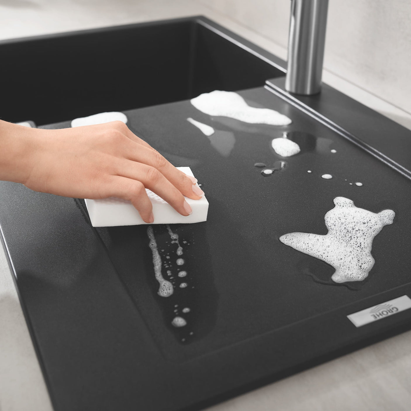Grohe Chiuveta bucatarie Chiuveta Bucatarie Grohe 31644AP0 | 860x500mm, Granit Negru, Reversibil