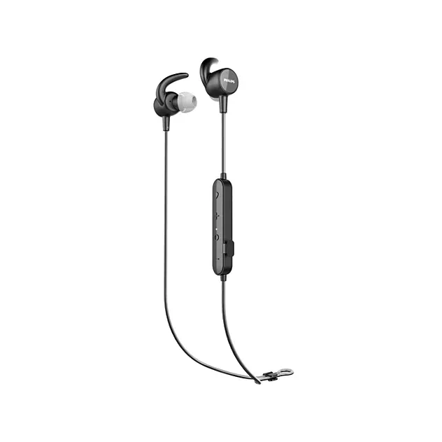 PC-Doc.ro Casti bluetooth Casti Sport Wireless Philips ActionFit TASN503BK/00 | Bluetooth, IPX5, 6h Autonomie, Negru
