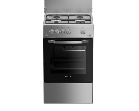 ARCTIC Aragaz Aragaz Arctic AGM5501FLS | 4 Arzatoare Gaz, 85cm, Aprindere Electrica, Argintiu, 50x50x85cm