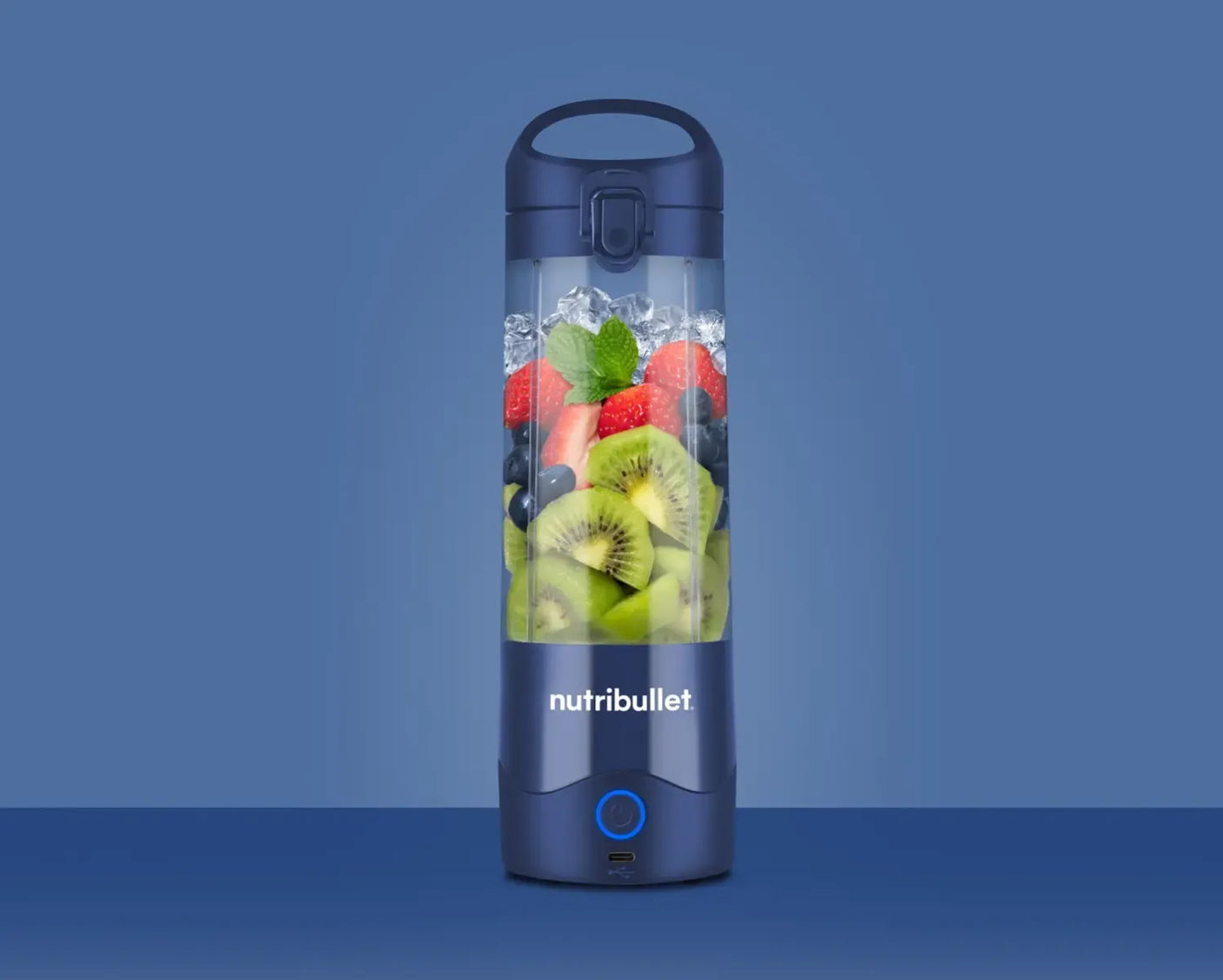 De'Longhi Blender Blender Portabil Nutribullet NBP003NBL | 475ml, USB-C, Lame Otel, Navy Blue