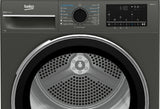 Beko Uscator de rufe Uscator de rufe Beko B3T49233MEU | 9kg, Pompa de caldura, Clasa D, 15 programe, Manhattan Grey