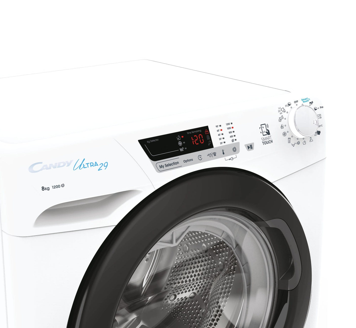 Candy Masina de spalat rufe Mașină de spălat rufe Candy HCU1282DB/1-S | 8kg, 1200rpm, 40 programe, clasa D, 60x53x85cm