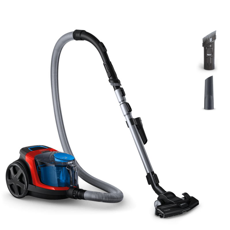 Philips Aspirator fara sac Philips PowerPro Compact FC9330/09, 900W, PowerCyclone 5, Perii TriActive, Rosu