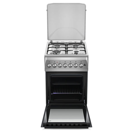 NobeLTek Cooking Aragaz Aragaz Nobeltek NLT 6604IX/FE1 | 60x60cm, Plita Gaz, Cuptor Electric, Ventilator, Inox, 60x60x85cm