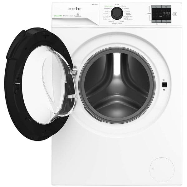 ARCTIC Masina de spalat rufe Arctic, 8kg, 1400rpm, Clasa A, Motor Silent Inverter, SaveInAll, Dispaly, ExtraSteam, RecycledTub, Alb