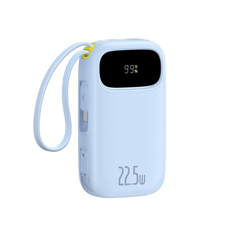 Baseus Acumulator Acumulator Baseus EnerFill FC31 P10082107313-00 | 20000mAh, 22.5W, Display Digital, Cablu USB-C si Lightning, Albastru