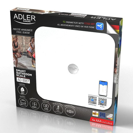 Adler Cantar corporal Cântar Corporal Adler AD8187W | Gri, LED
