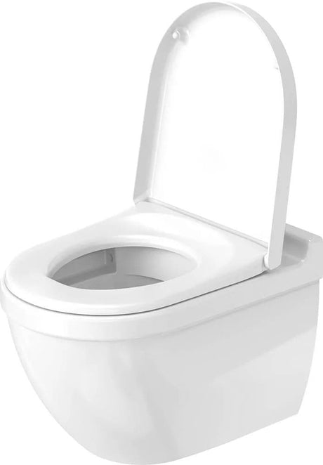 Duravit Vas wc Duravit, Toilet wall mounted 54 cm Starck 3 white, washdown, Durafix, rimless, suspendat, evacuare orizontala, fara capac (0063810000, 0063890000), alb