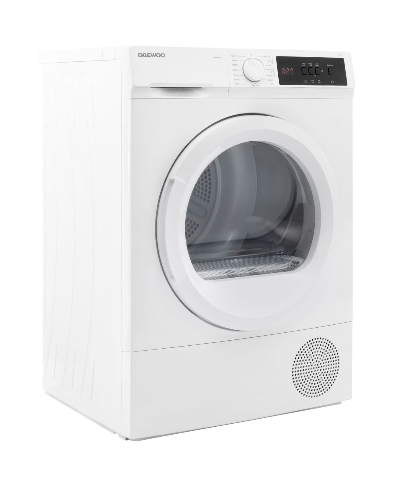 Daewoo Uscator de rufe Uscator de rufe Daewoo DDR-VH8A/E | 8kg, Pompa de caldura, Clasa E, Inox, 59.6x56.3x84.5cm