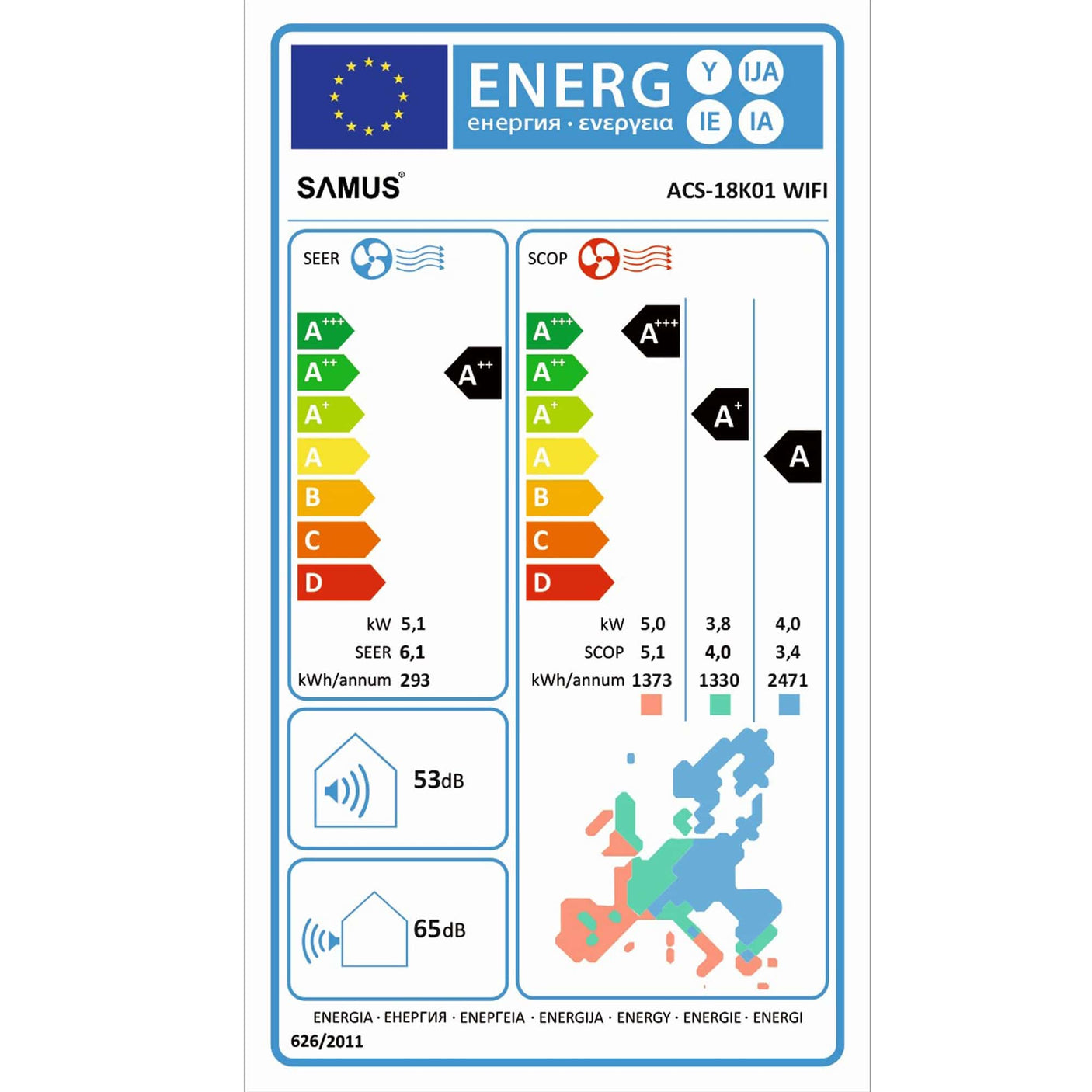 Aer Conditionat Samus ACSW-18K01 18000 BTU Alb