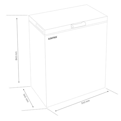 Albatros Lada frigorifica Lada Frigorifica Albatros LA115E | 110L, Alb, Clasa E