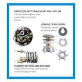 Albatros Robinet Electric Robinet Electric Albatros Aqualiente | 3000W, 2.5L, Roșu