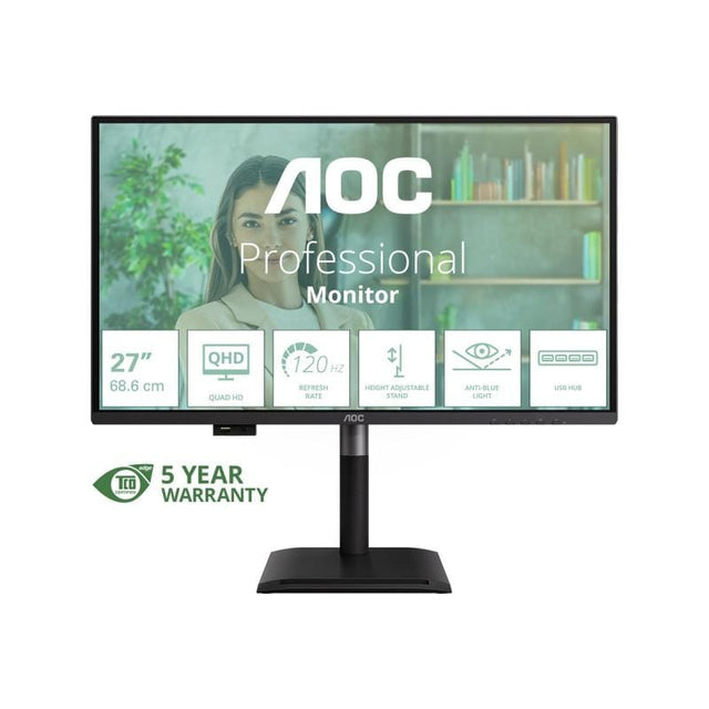 AOC Monitor PC Monitor AOC Q27P4U | 27", IPS, 4K UHD, 75Hz, USB-C